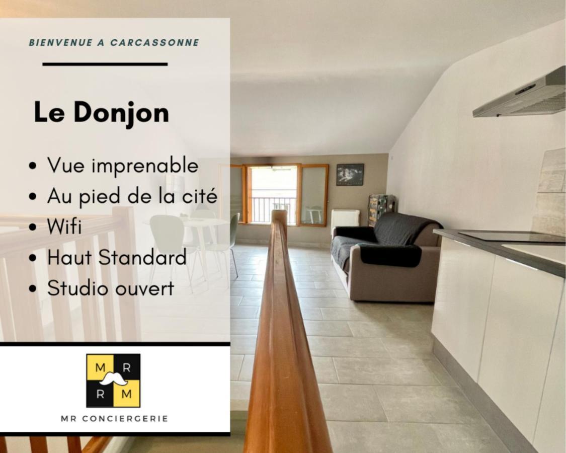 Le Donjon - Vue Cite Pied Cite Medievale Neuf Carcassonne Zewnętrze zdjęcie